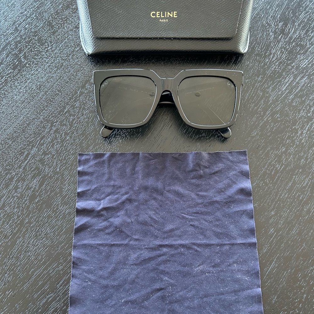 Celine Black Oversized Sunglasses